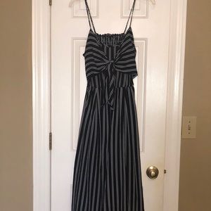 Blue and whit stripe Fashion Nova Jumpsuit